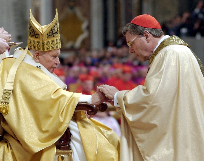 Kardynał George Pell i papież Jan Paweł II