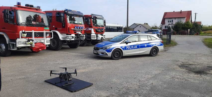 Ćwiczenia zgrywające jednostek OSP i służb powiatu świdnickiego odbyły się na terenie gminy Trawniki