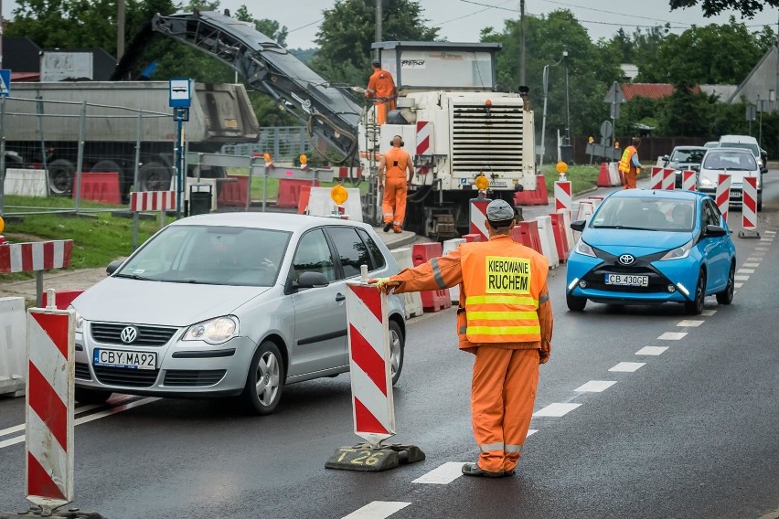 Trwają prace budowlane nowego ronda na Prądach