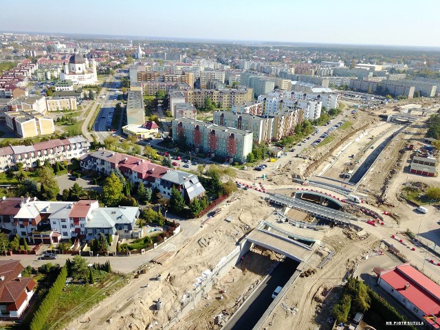 Trasa niepodległości z lotu ptaka - stan na 06.10.2018