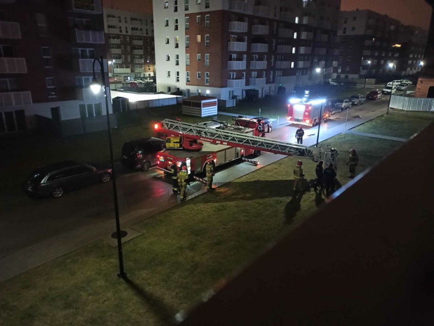 Nietypowa interwencja policji i straży pożarnej na Polesiu w Łodzi. Goście zamknęli gospodarza w mieszkaniu... ZDJĘCIA