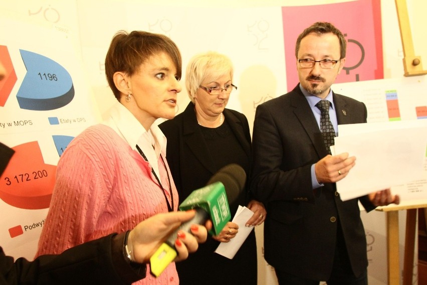 Podwyżki dla pracowników MOPS w Łodzi - konferencja prasowa