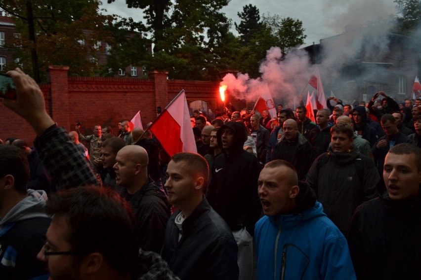 Marsz przeciwko imigrantom w Katowicach