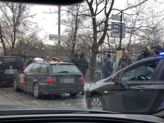 Policjanci z Poznania podczas akcji we Wrocławiu.