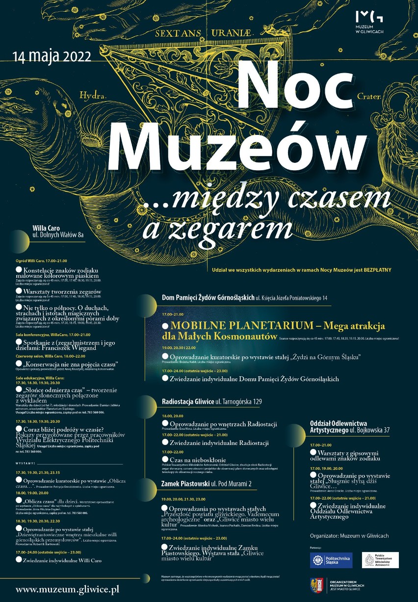 Noc Muzeów w Gliwicach: Program