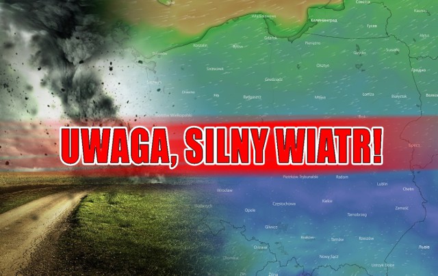 Uwaga, do czwartku, 27 września w Polsce będzie wiać silny wiatr!