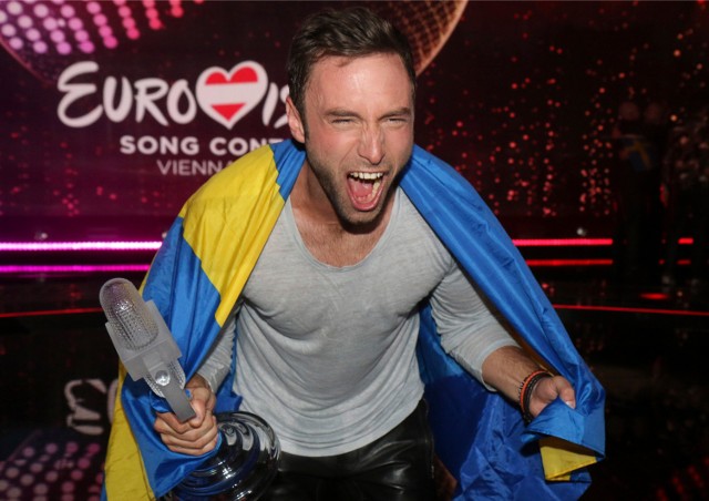 Mans Zelmerlow ze Szwecji, zwycięzca ubiegłorocznego konkursu piosenki Eurowizji.