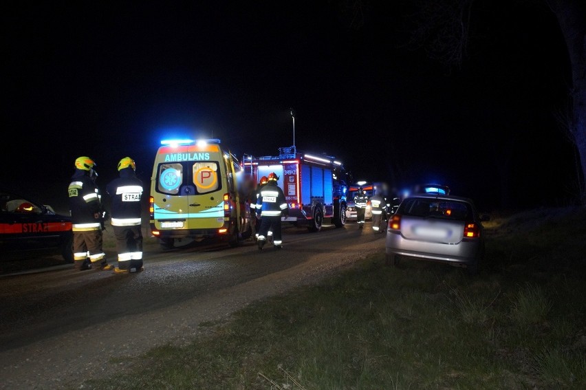Wypadek samochodowy w gminie Kępice, pomiędzy Płockiem a Pustowem [ZDJĘCIA]