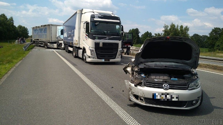 Wypadek na autostradzie A4 w kierunku Katowic.