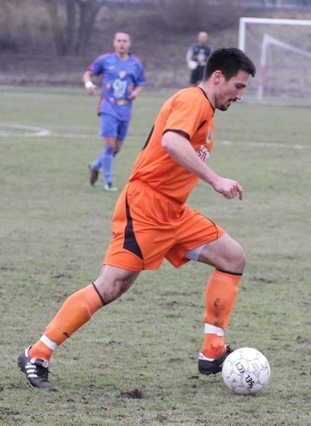 Tomasz Bajko z Wigier miał udział przy honorowym golu suwalczan w meczu ze Świtem