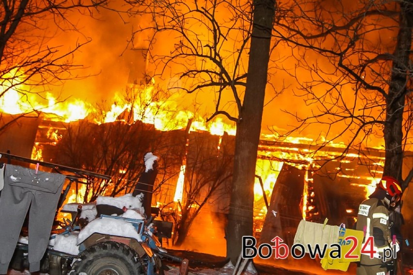 Pożar domu w Siedliskach