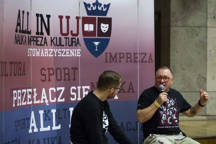 Jerzy Owsiak na salonie Uniwersytetu Jagiellońskiego