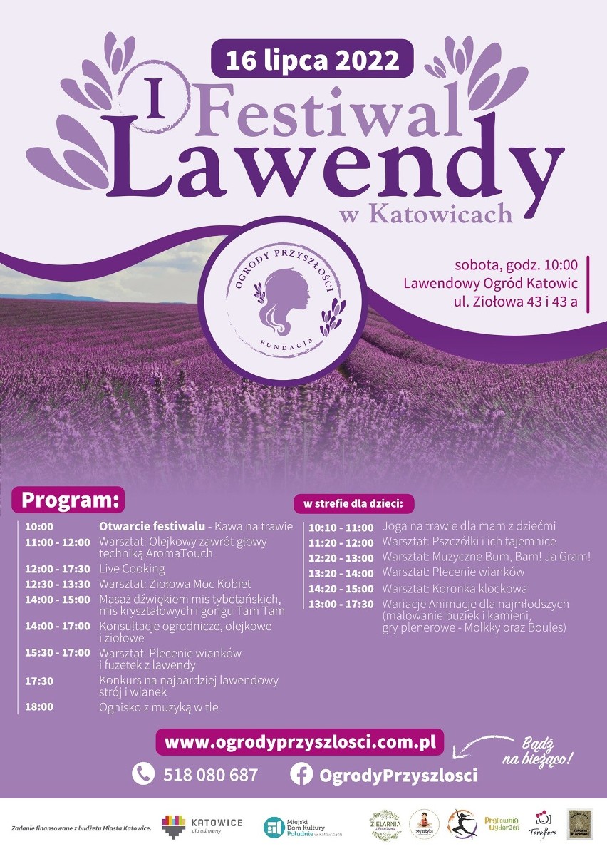 Festiwal Lawendy w Katowicach - plakat wydarzenia.