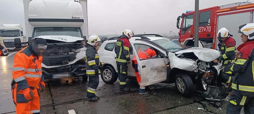 Wypadek na autostradzie A4. Wielkie utrudnienia na obwodnicy Krakowa