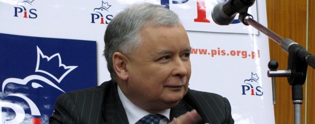 Jarosław Kaczyński podczas wizyty w Ostrołęce