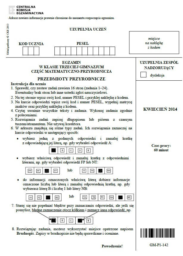 Egzamin gimnazjalny 2014: gimnazjaliści pisali dziś test z matematyki. Zobaczcie arkusze egzaminacyjne, wkrótce opublikujemy odpowiedzi.