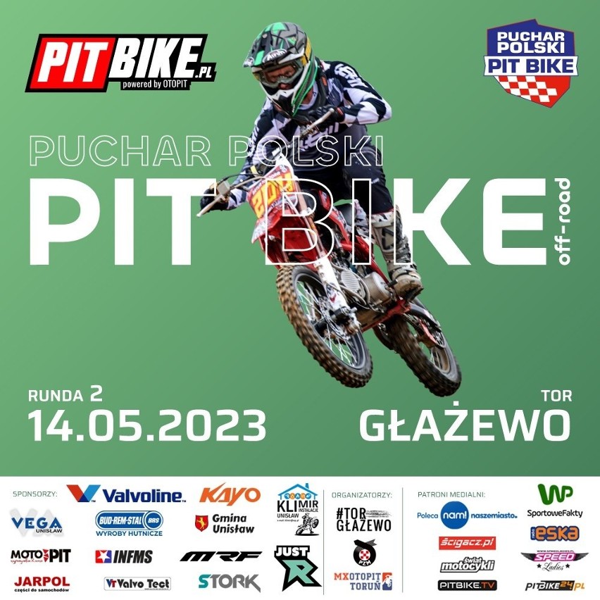 W Głażewie, podczas drugiej rundy Pucharu Polski Pit Bike...