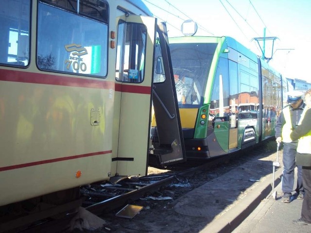 Wypadek tramwajowy na Hetmańskiej. Są ranni