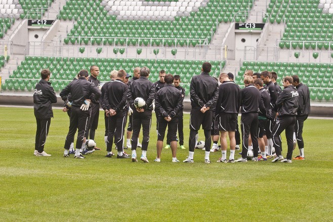 Piłkarze Śląska trenowali na nowym stadionie