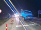 Wypadek w Sandomierzu. Krajowa trasa numer 77 była zablokowana po zderzeniu ciężarówek