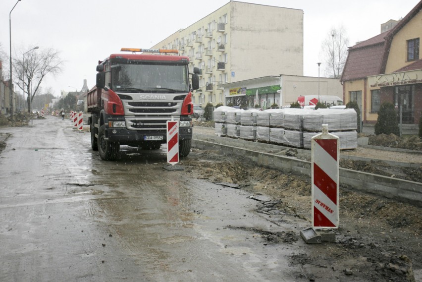 Trwa modernizacja ulicy Piłsudskiego w Słupsku (zdjęcia)