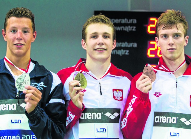 Jan Micka, Paweł Furtek i Wojciech Wojdak z medalami