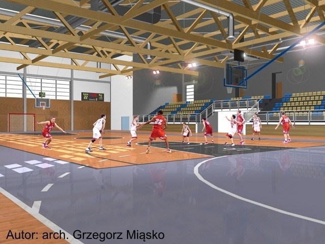 Wizualizacje hali sportowej w Gorzowie Śląskim