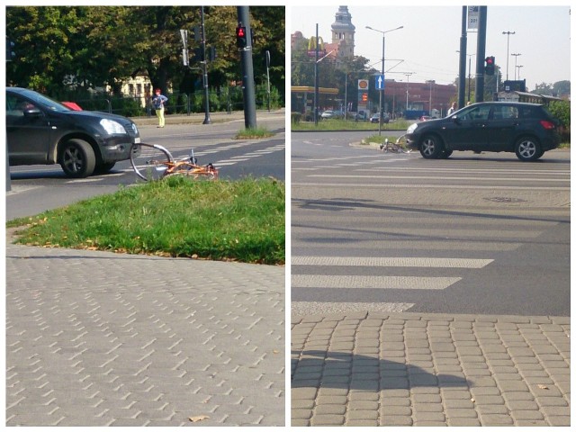 Potrącenie rowerzysty na ul. Focha w Bydgoszczy