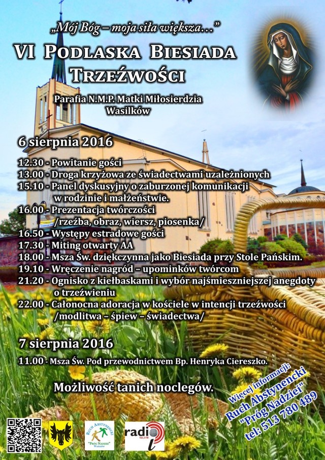 VI Podlaska Biesiada Trzeźwości w Wasilkowie. Plakat