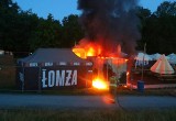 Pożar na plaży miejskiej we Wrocławiu. Jedna osoba została ranna [ZDJĘCIA]