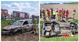 Wypadek na drodze wojewódzkiej 414 w Górkach pod Opolem. Na miejscu lądował śmigłowiec Lotniczego Pogotowia Ratunkowego