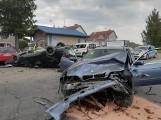 Wypadek w Oborach, gm. Kwidzyn. Czołowe zderzenie pojazdów, trzy osoby poszkodowane. Do wypadku doszło w czwartek, 21.06 [ZDJĘCIA]