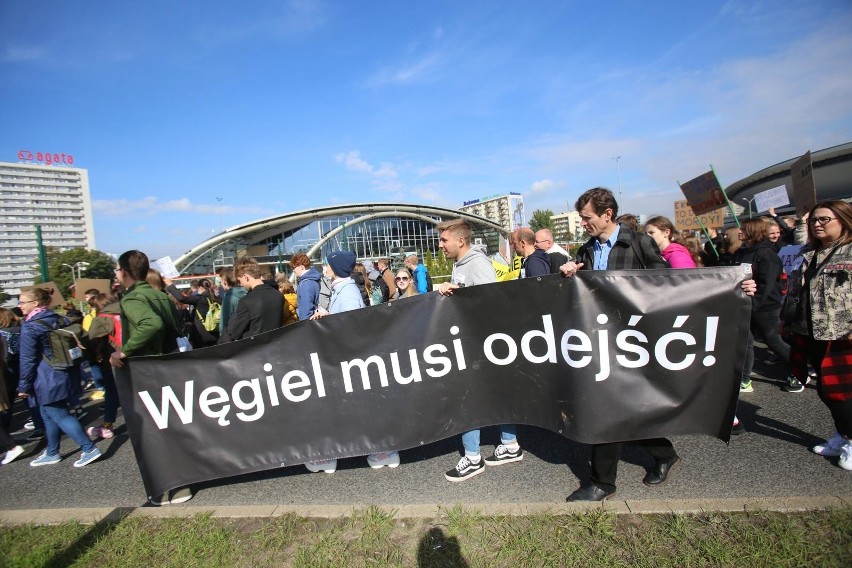 Katowice - młodzieżowy strajk klimatyczny.