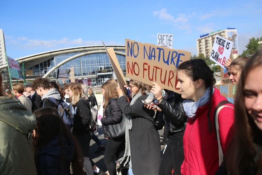 Katowice, młodzieżowy strajk klimatyczny.