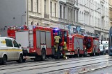 Akcja straży pożarnej przy ul. Kołłątaja w okolicach Dworca Głównego we Wrocławiu. Ogromne utrudnienia dla kierowców. Co się stało?