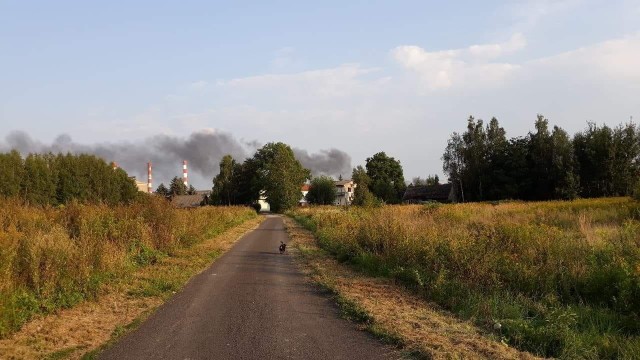 Pożar wysypiska śmieci w Skawinie