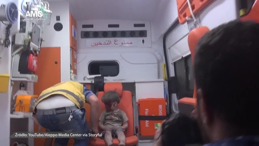 Pięcioletni chłopiec cudem ocalał z bombardowania Aleppo w...