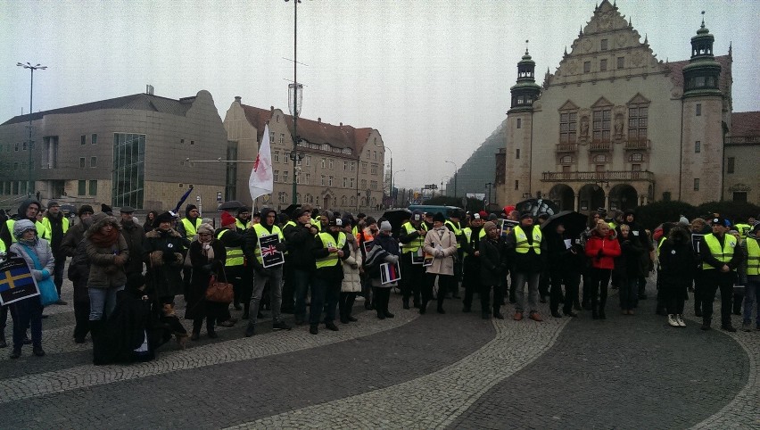 Protest mężczyzn organizowany w Poznaniu przez KOD