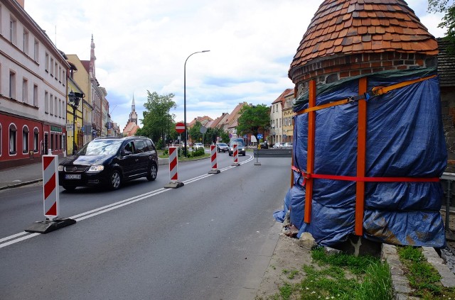 Na razie wieżyczka jest zabezpieczona i czeka na remont.