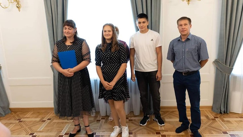 Aleksander i Natalia Yagovkin oraz ich dzieci Nikita i Alena...