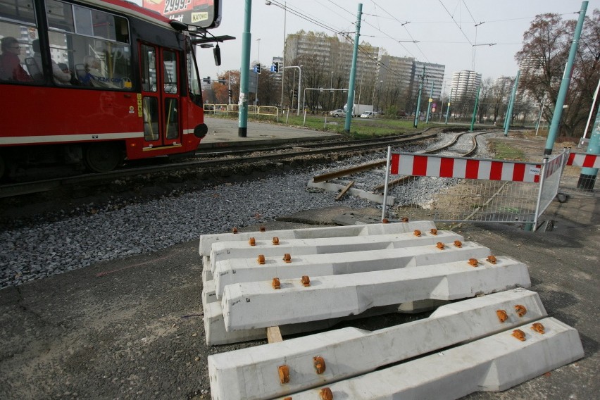 Remont torowiska na trasie Katowice - Chorzów