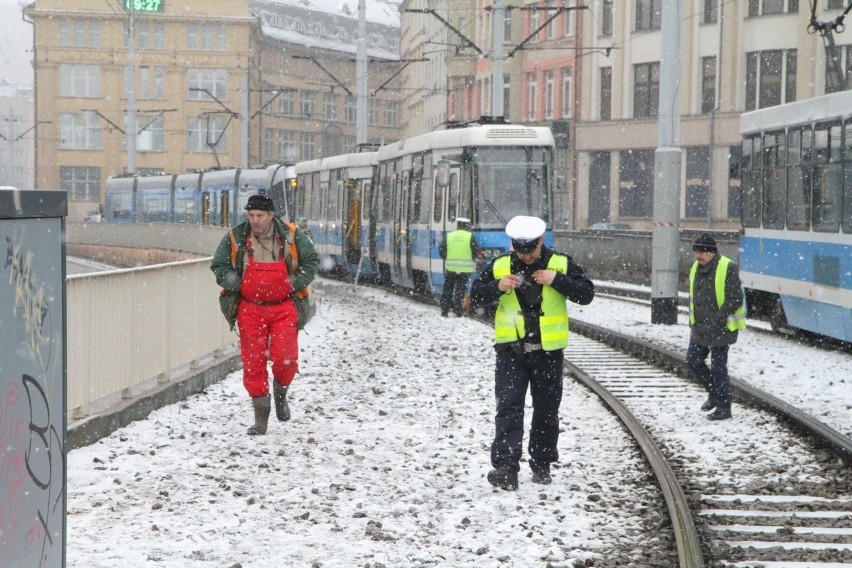 Wypadek tramwajów na ul. Kazimierza Wielkiego