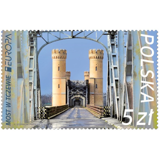W sumie o tytuł najpiękniejszego walczy 57 znaczków z różnych krajów. Oto "Most w Tczewie" - polski znaczek ubiegający się o ten tytuł