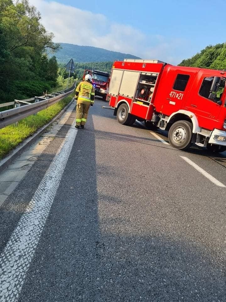 Wypadek w Stróży na Zakopiance