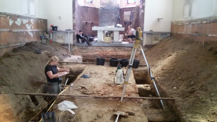 Badania archeologiczne w kościele św. Małgorzaty w 2018 r.