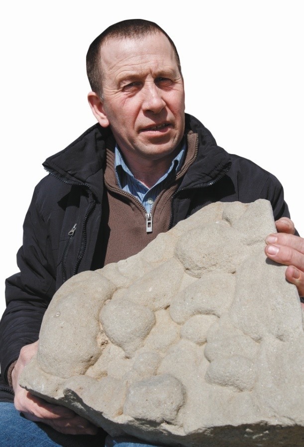 Ta skamielina pochodzi z czasów epoki lodowcowej - około 120 tys. lat temu. Jest to zastygnięte dno strumienia polodowcowego - wyjaśnia Adam Borowski z Mielnika.
