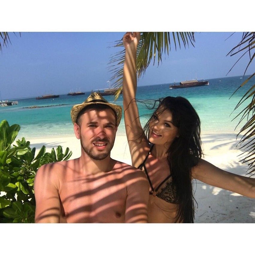 Maciej Makuszewski z żoną Oliwią na Malediwach