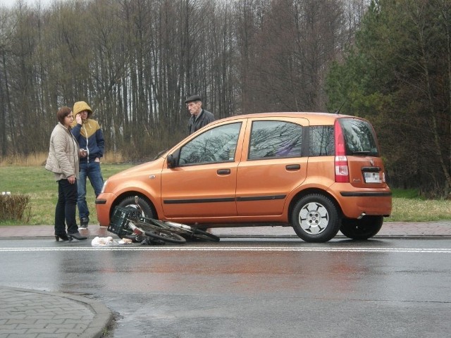 Potrącenie rowerzysty w Imielinie