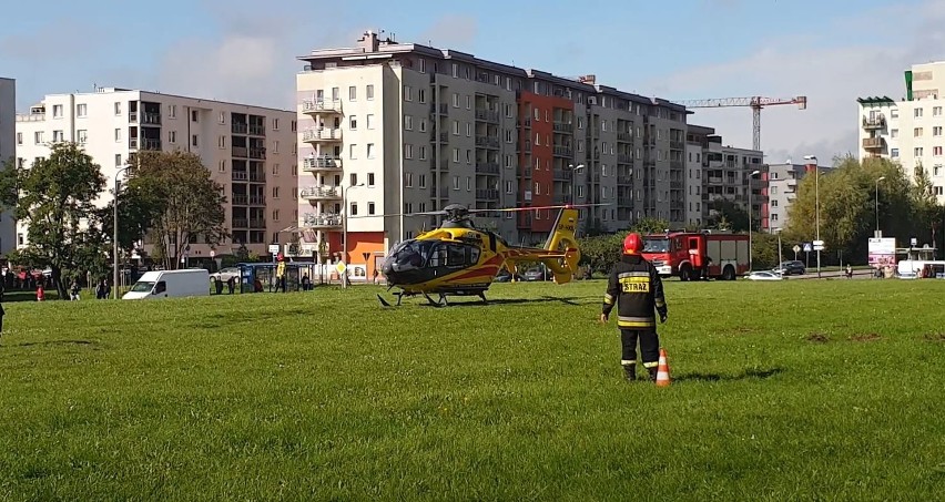 Kraków. Do wypadku doszło na ul. Marchołta na Prądniku...