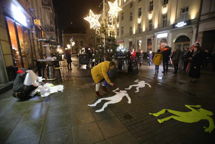 1 grudnia na ulicy Mariackiej w Katowicach odbył się protest...